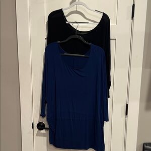 Stylish Long Sleeve Tops in Black and Blue